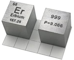 嘉信誉 Erbium (Er) Dichtewürfel, Laborqualität, präzise über 99,9 % hochrein, verwendet für Laborversuche, persönliche Hobbys und Sammlungen (Größe: 10 mm, Farbe: matt)