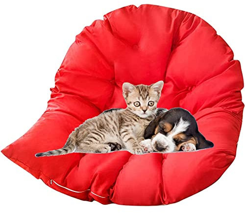 MHUQIA HäNgesessel-Kissen, HäNgendes Rattan Sitzkissen, HäNgesessel-Kissen Schaukelsessel-Pad Rutschfestes Weiches Schaukelsessel-Kissen Ohne StäNder Indoor-Balkon-Pad (J)