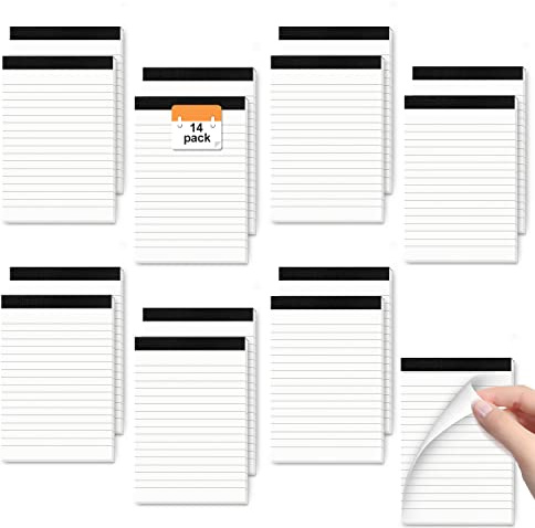 14 Pack A6 Pocket Note Pad 4 x 6 Inches Small Note Writing Pads Notepads A6 Memo Pads Lined Paper for Home Office Note Pads of Work Scratch Pads Server Writing Pads for Daily Planning 30 Sheets Each