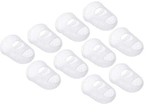 PATIKIL Fingerspetsar i gummi, 15-pack med fingertoppsskydd i silikon, fingertoppsskydd för fingerborg, för gitarrspel, kontor, räkning, sömnad, klar XL-storlek