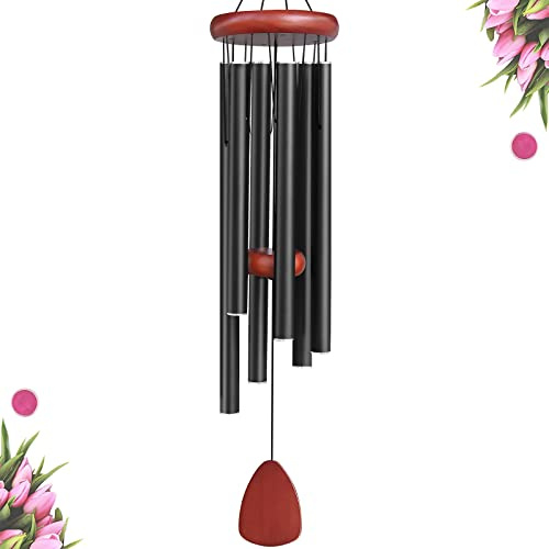 WENANA Großes Aluminium-Windspiel für den Außenbereich, beruhigendes melodisches Gedenk-Windspiel, geeignet für den Außenbereich, Garten, Terrasse, Geschenk für Mutter, Frauen, Nachbarn (91,4 cm,