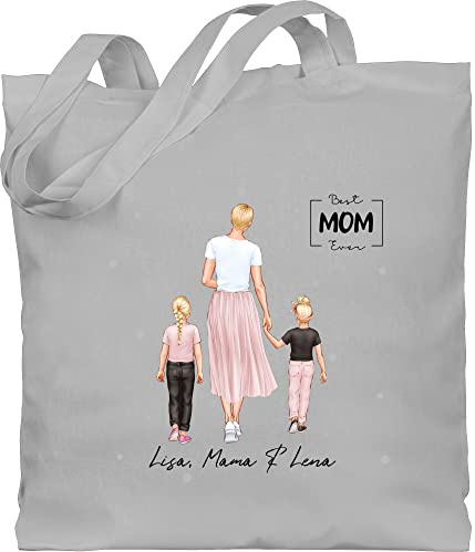 Geschenk mit Namen personalisiert by Shirtracer - Baumwolltasche - Mama Geschenkidee von Kindern I Geschenke Mutti