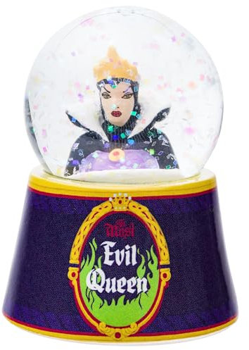 Silver Buffalo Disney Villains - Mini palla di neve illuminata con Biancaneve, la regina malvagia, altezza 9,6 cm, 45 mm (piccola)