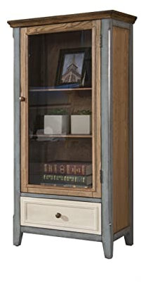 MOOWI Weinschrank Weinschrank aus Holz, Beistellschrank mit Glastür und Schublade, multifunktional im Wohnzimmer, Schlafzimmer, Flur Barschrank (Size : B)