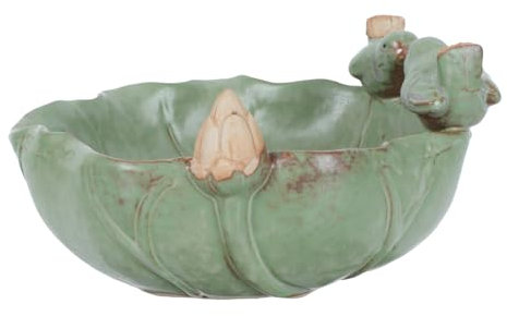 POPETPOP Pot De Fleurs Céramique Forme De Lotus Vert Foncé Hydroponique pour Plantes Vertes Et Articles Céramique pour Plantes