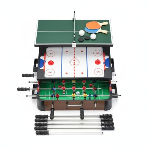 B4E 3-in-1 Multi-Sport Game Table Set | Table Football/Pool Table/Table Air Hockey/Table Tennis Classic Family Fun Games for Adults And Family | Light Weight, Durable and Portable Table Game