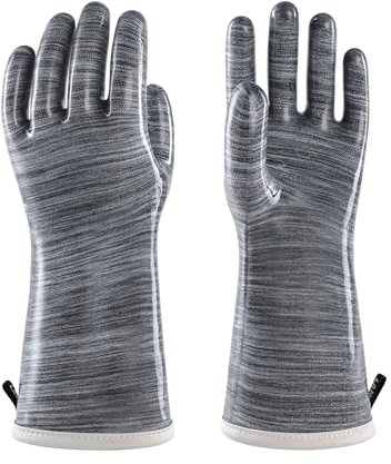 wahoo Gant Four Anti Chaleur en Silicone Liquide, Imperméables Gant de Cuisine, Antidérapants, Parfaits pour la Cuisine, Le Barbecue, la Cuisson & la Pâtisserie, L/9