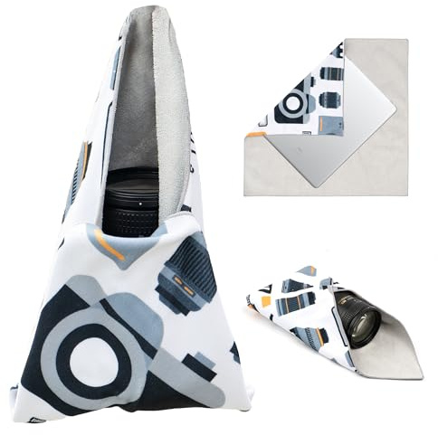 GCJUYA Kamera Wrap, Schutzhülle, Objektivtasche, Magisches Selbstklebendes Kamera Tuch, 55X55cm Protective Wrap für DSLR/Fotoausrüstung