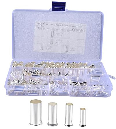 BUGUUYO 240pcs Tubular Terminal Block Wire Ferrules Connectors Terminals Kit Cable Connectors Wire End Crimp for Electronics