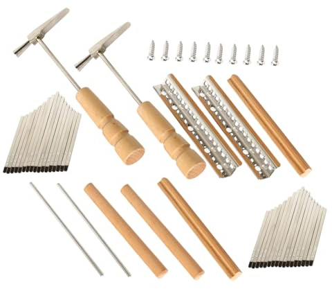 BESTonZON 2sätze Kalimba Ersatzteile Daumenklavier Tasten Reparaturkit Mit Tuning Hammer Metallbrücke Und Zubehör Für Klaren Für Anfänger