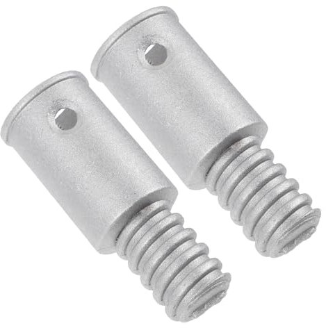 minkissy Threaded Broom Handle Adapter 2pcs Extension Pole Connector Metal Threaded Tips for Telescopic Poles Compatible Mop and Broom Cleaning Tools
