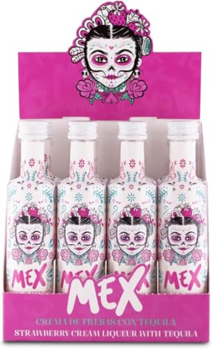MEX Crema de Fresa con tequila miniatura pack 12 unidades 5 CL