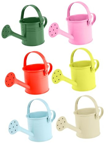 YARNOW 6 Piezas regadera de hojalata Piscina Agua Planta Balde regadera Extra Kinder Aqua Plant Pool Toys Mini Cubo de riego de Juguete s Planchar