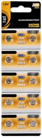 Chenxi Studio Lot de 10 piles bouton alcalines 1,55 V pour télécommandes petits appareils électroniques LR59/LR41/LR66