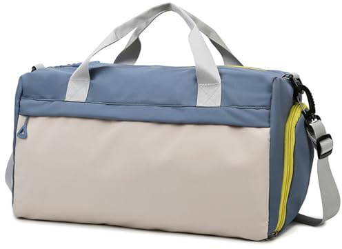 acfeco Sporttasche Damen Fitnessstudio, 25L Sporttasche Wasserabweisend, Schwimmtasche mit Nassfach und Schuhfach, Reisetasche Trainingstasche Handgepäck Tasche für Reisen Yoga und Gym Blau