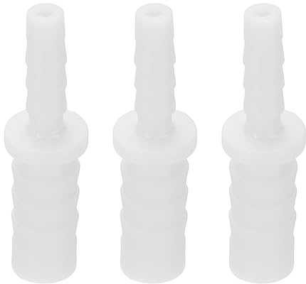 PATIKIL Hose Barb Reducer, 3 Pcs 5/16 to 5/32 Hose ID Connectors Joint Plastic Pipe Fitting Splicer Mender Union Adapter for Air Water Fuel Gas Aquarium, White