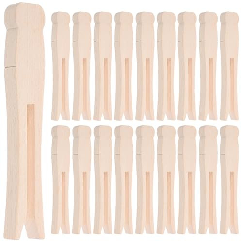 AKOOSY 50pezzi Mollette Rotonde in Legno Naturale Di Fermagli Resistenti Per Bucato Lavanderia e Lavori Artigianali Senza Schegge