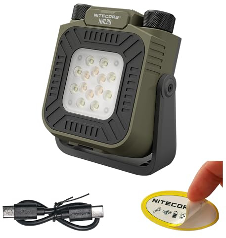 Nitecore NWL30 3000 Lumen USB-C Wiederaufladbare Außenlaterne Arbeitsleuchte mit Nitecore Aufkleber