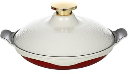 SXTYYH Tagine Pot Moroccan for Cooking Aluminum Alloy Double Handle Multifunctional Non-Stick Tajine Pot Stew Casserole Slow Cooker for Induction(24cm)