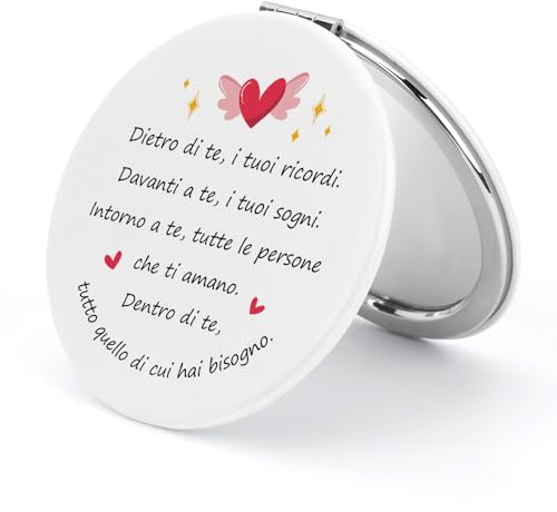 Tamnioa Natale Regalo Amica Idee Regalo Figlia Compleanno Ragazza Regali Collega Originale Utile, Specchietto da Borsetta Specchio da Viaggio Specchio per Sorella Nonna Mamma Zia Cognata