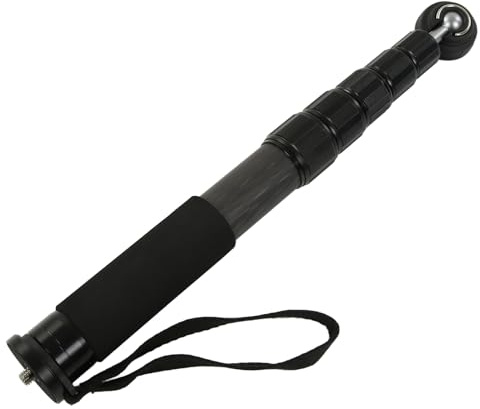Denash Caméra Monopode Fibre de Carbone 40 Mm de Diamètre 6 Sections 167 Cm Hauteur Maximum Prise en Charge de Téléphone Unipod pour Les Amateurs de Photographie en Plein Air
