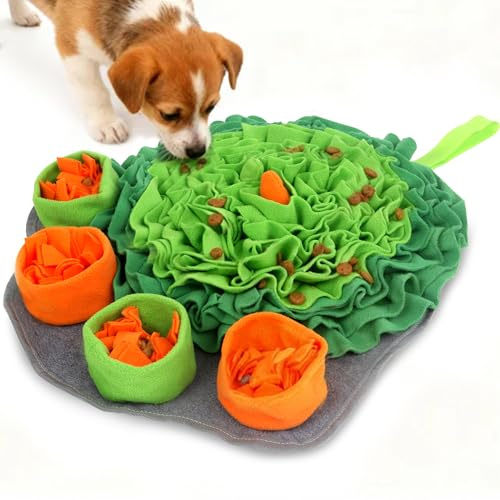 Banlangen Snuffle Mat for Dogs - Christmas Interactive Toys with Slow Feeder, Mental Stimulation Sniff Game for Anxiety Relief & Boredom, Enrichment Feeding Mat for Small, Medium Puppies (Green)