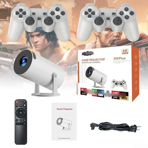 Portable Gaming Projector P30MAX, Portable Home Theater & Outdoor Movie Projector 1280X720P, Dual & 64GB Card(GB)