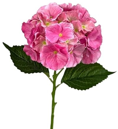 HUFFA Grand Bouquet de Fleurs artificielles d'hortensia Bleu Violet for décoration de Mariage - Faux Arrangement Floral réaliste(Pink)