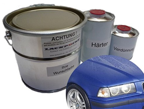 Lackpoint 1 Liter Set 2K Autolack Nacht Blau 2 Metallic Matt kein Klarlack Trend