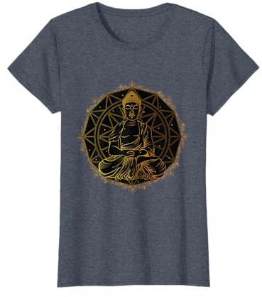 Yoga Buddha T Shirt Namaste Lotus Blume Geschenk T-Shirt