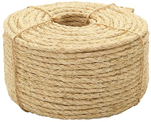 vidaXL Corda Resistente Strappi Abrasione Riciclabile Ecologica Multifunzionale Robusta Cavo Spago Fune Cima Filo Sartia Laccio Sisal 100% 8 mm 100 m
