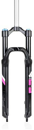 HIOD Forcella da Bicicletta Bicic Aria Pompa D'urto Sospensione Forchetta Mountain Bike MTB Controllo della Spalla Forchetta,Black-Pink,27.5-inch
