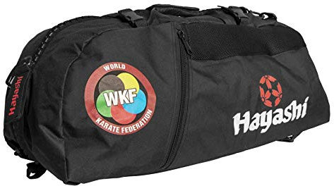 Hayashi Rucksack-Tasche „WKF“ - 55 cm x 29 cm x 27 cm, schwarz