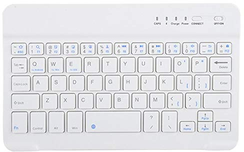 Sxhlseller 7in Tastatur, Ultra Slim Bluetooth Tastatur für Android/iOS/Windows-Systeme Multifunktionale Tastatur mit Full Keys und FN Media Keys