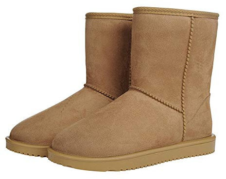HKM 11126 Allwetterstiefel Davos, Wildlederoptik, Warmes Teddyfutter, Camel, 37
