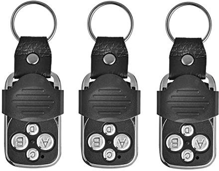 EasyULT 3 Pezzi Telecomando per Cancello Automatico Universale, Frequenza 270-433.92MHZ Codice Fisso, Telecomandi Universali Cancello per Cancello da Garage-Nero