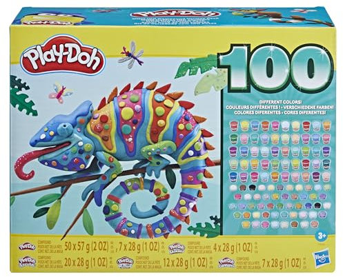 Hasbro Play-Doh F46365L1 Wow 100 Compound Variety Pack Modelliermasse Teigkunst, Mehrfarbig, Small