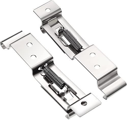 Anhänger Kennzeichen Clips 2 Stück Nummernschild Gefederter Halter Edelstahl Kennzeichen Halter Auto Kennzeichen Klammern für Motorräder Auto Wohnwagen, 4,25 Zoll in der Tiefe
