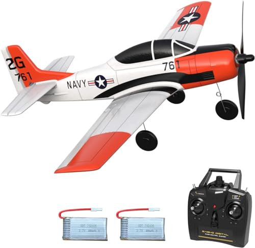 VOLANTEXRC T-28 Trojan Ferngesteuertes Flugzeug RTF - 2.4GHz 4-Kanal RC Flugzeug mit USB-Ladung & EPP-Material - Für Anfänger & Fortgeschrittene - Outdoor Modellflugzeug