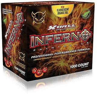 Xball Inferno 68 Caliber 1,000ct Paintballs, Orange Fill