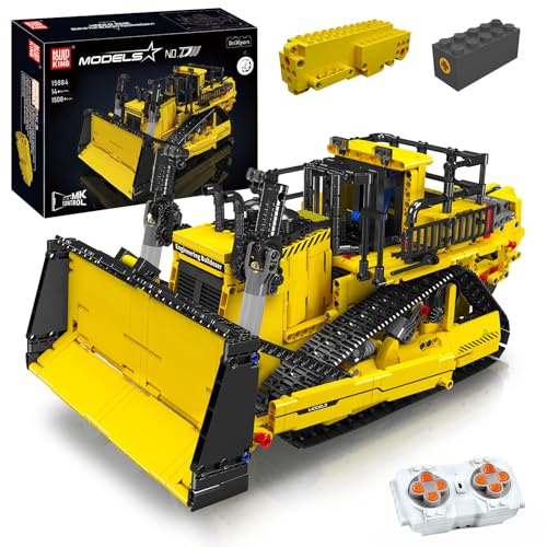 Mould King Technik Bulldozer Bausteine, APP Fernbedienung LKW mit Motoren Bausätze Spielzeug Geschenke für Erwachsener (1508 Teile)