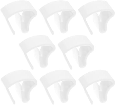 Be In Your Mind 8 X Jalousie Klemmhalter Kunststoff für Aluminium Jalousien Gardinenstangen Haken Klemmen Befestigung von Fenstern mit Einer Dicke von 10–13 Mm Weiß