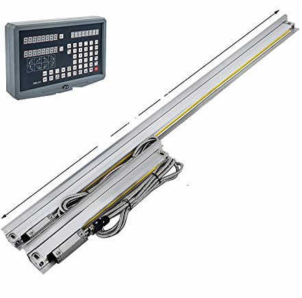Moulin Dro Encodeur d'échelle linéaire 50 MM-1000 MM 2 axes 3 axes lecture numérique for fraisage forage meulage tour Machine métal travail avec une forte capacité anti-interférence(Combination)