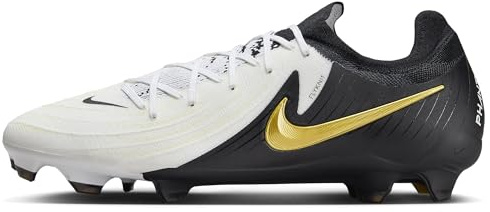 Nike Phantom Gx II Pro FgBotas de fútbol para Hombre, Blanco Negro Mtlc Gold Coin, 41 EU