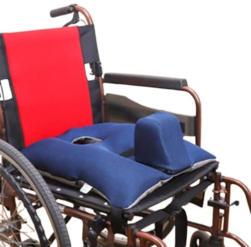 BFFDBFG Almohadilla Antiescaras para Silla de Ruedas, Cojín de Asiento Antideslizante para Silla de Ruedas, Cojín de Asiento de Cuña con Correas de Seguridad para Personas Mayores