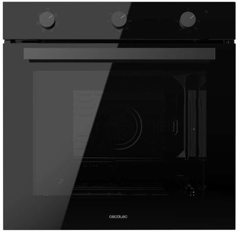 Cecotec Horno Integrable Multifunción 70L Bolero Hexa M236000 Glass Black Time. 2800W, 6 Funciones, Temporizador, Steam Base XXL, Steam Assist, Steam EasyClean, Cooling Fan, Modo Defrost, Convección