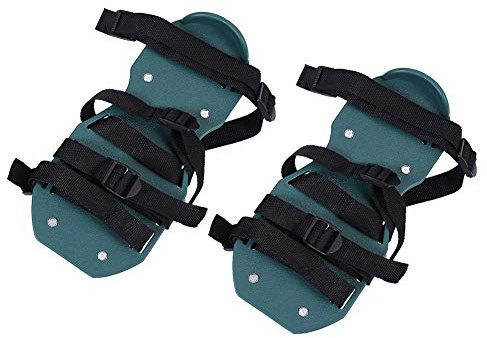 EALRIDV Lawn Aerator Shoes, PP Plastic Adjustable Buckle, Long Term Use,11.80 * 5.12 Inches Spike Shoes, Lawn Aerator for Lawn, Courtyard, Garden. (4 straps)