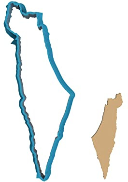Israel Outline -ion - The promised Land - Palestine - Cookie Cutter/Sugar Cookie/Fondant/Clay (1040) (8 inch)