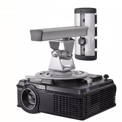 Projector Mount Projector Bracket Adjustable Hanging Bracket Universal Rotation Wall Hanging Front and Rear Lifting Telescopic Ceiling Office and Household Use Ceiling Mount with Tray(Gris)