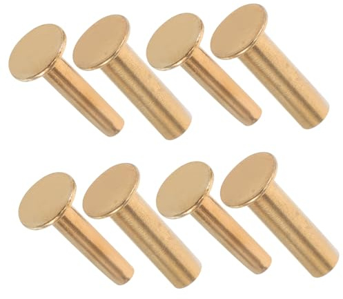 Rivetti per Coltello Manico 4 Paia Acciaio Inossidabile | Fissaggio per Impugnature in Legno, Restauro e Riparazione Utensili Cucina, Colore Oro